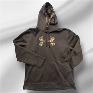 Under Armour Men's Brown Camo Hoodie Sweatshirt Size Medium